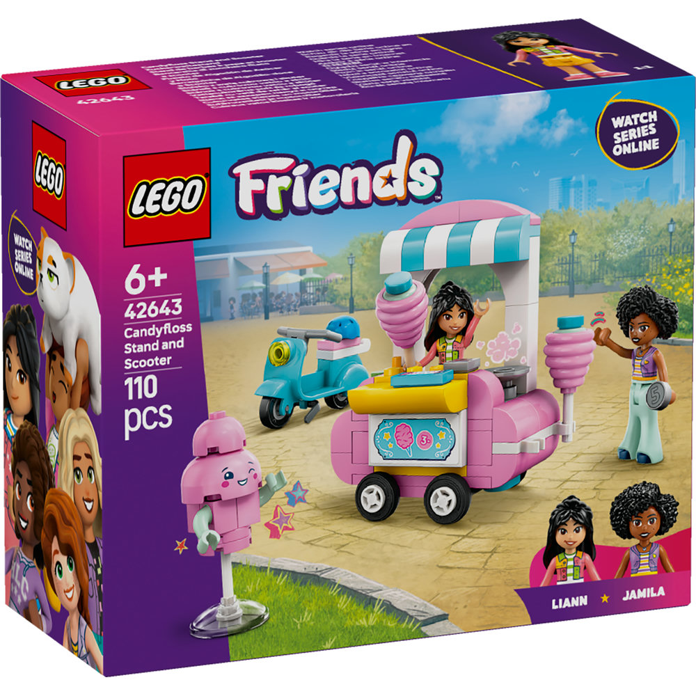 LEGO Friends Candyfloss Stand and Scooter Toy Pretend-Play Set 42643 - Image 8