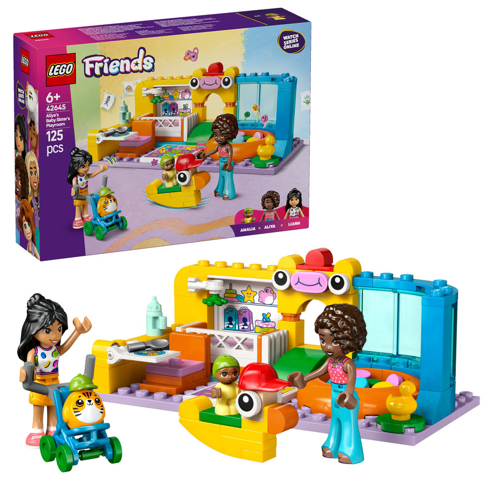 LEGO Friends Aliya’s Baby Sister’s Playroom Pretend-Play Building Kit 42645 - Image 1