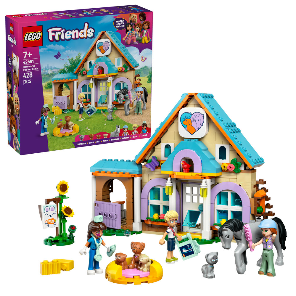 LEGO Friends Horse and Pet Vet Clinic Pretend-Play Toy 42651 - Image 1