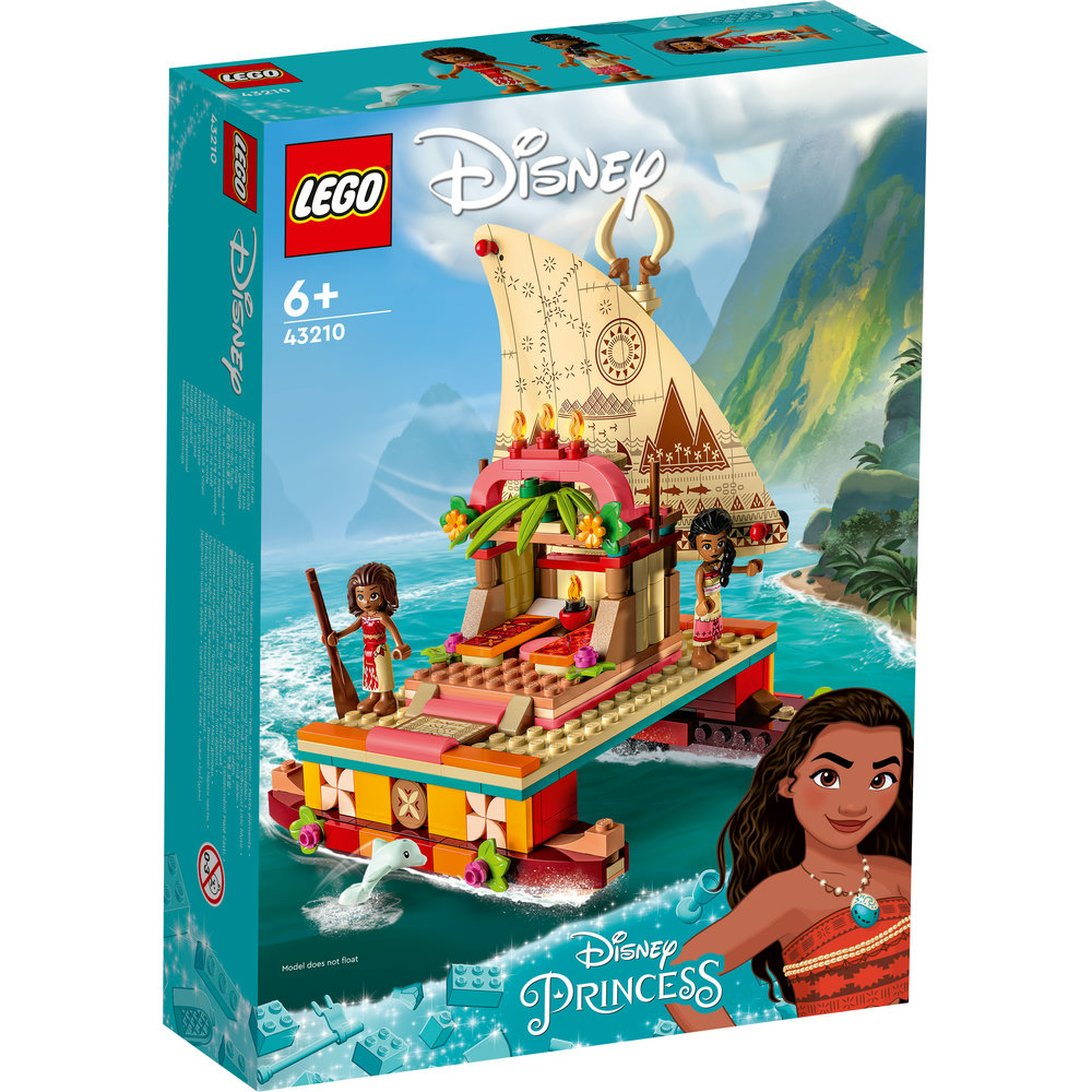 LEGO Disney Moana’s Wayfinding Boat 43210 Building Toy Set (321 Pieces) - Image 1
