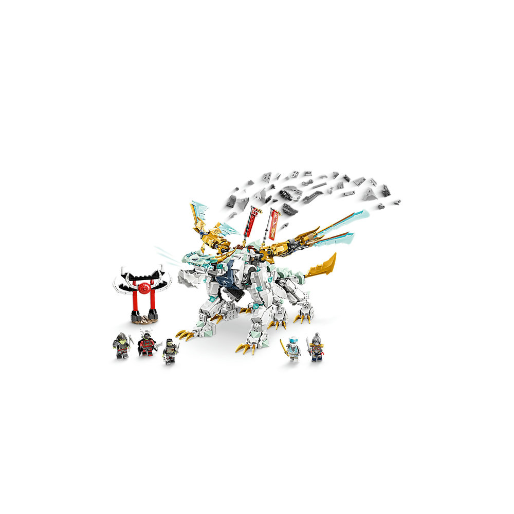 LEGO NINJAGO Zane’s Ice Dragon Creature 71786 Building Toy Set (973 Pieces) - Image 4