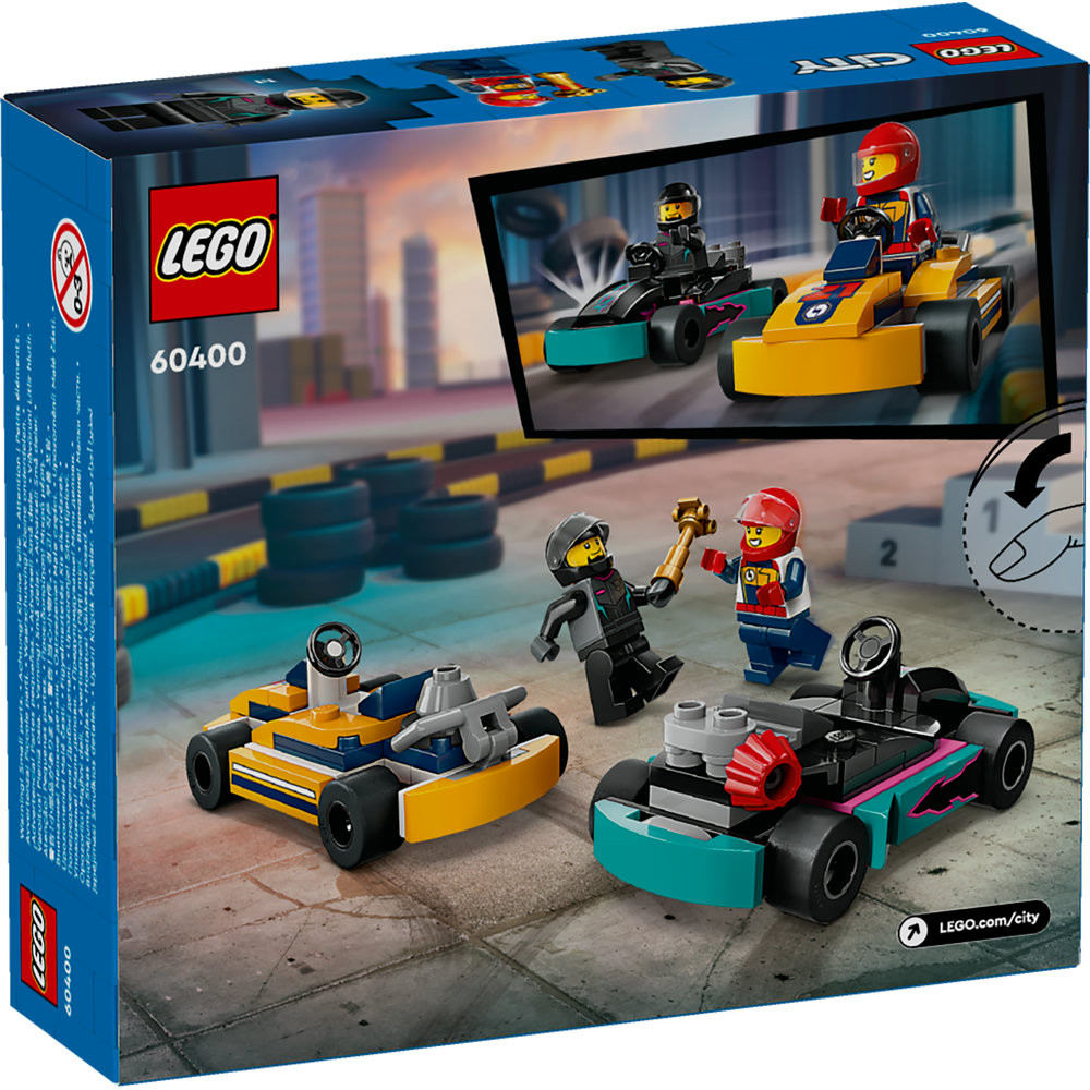 LEGO City Go-Karts and Race Drivers Toy Set 60400 - Image 9