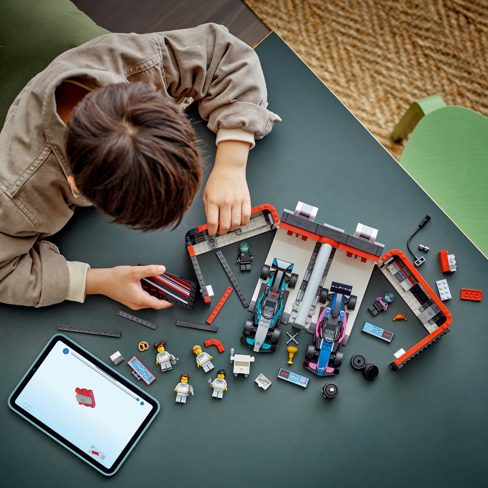 LEGO City F1 Garage & Mercedes-AMG & Alpine Cars Toy Playset 60444 - Image 7