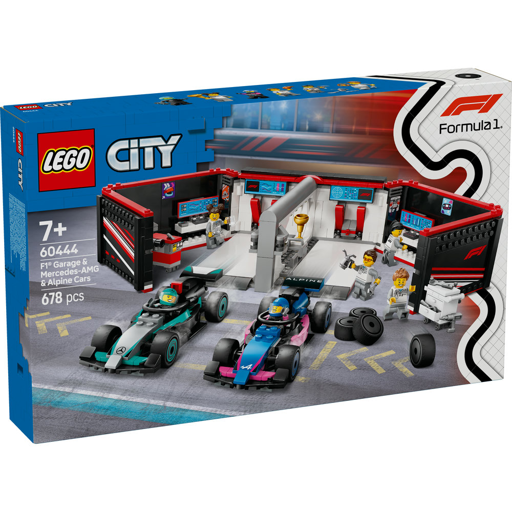 LEGO City F1 Garage & Mercedes-AMG & Alpine Cars Toy Playset 60444 - Image 8