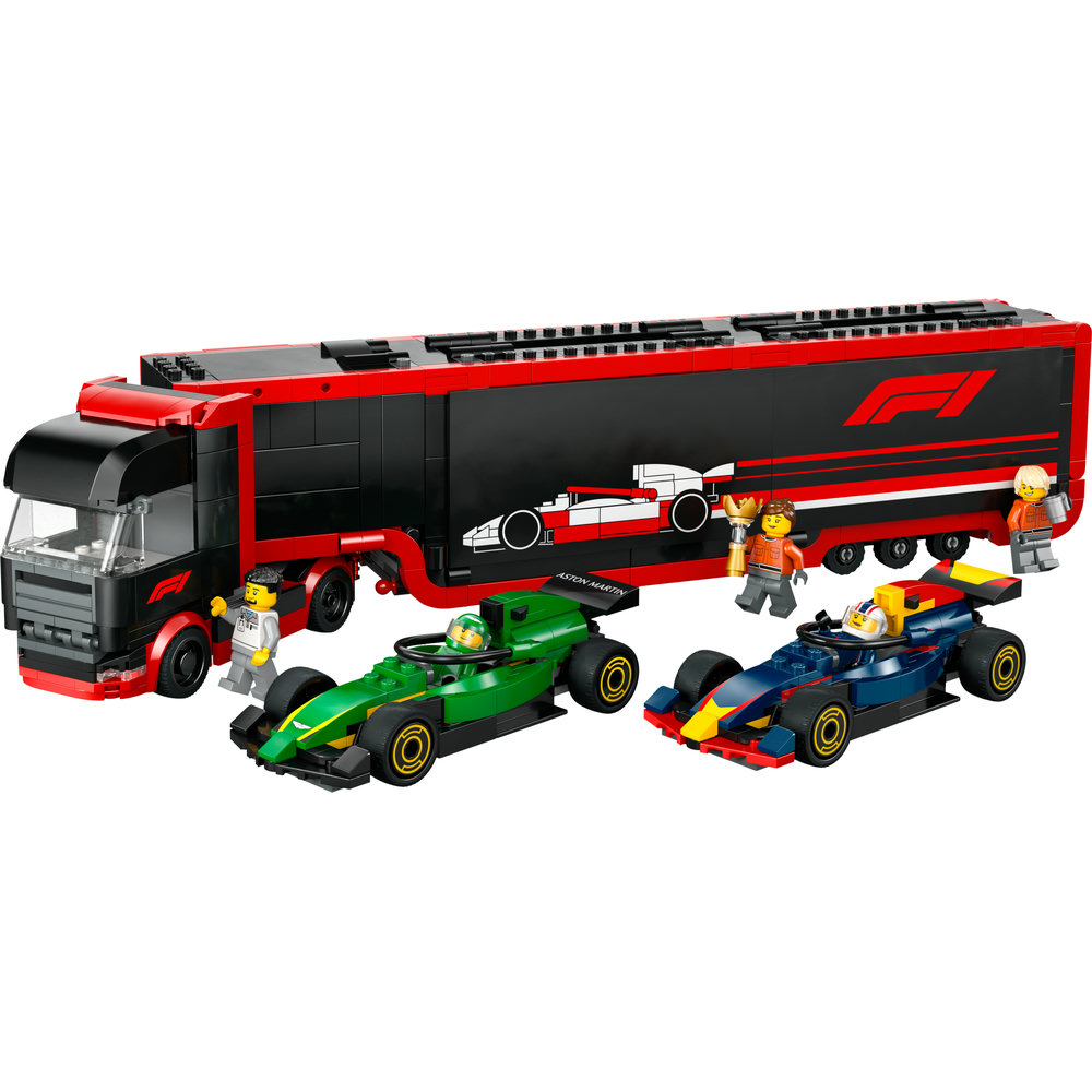 LEGO City F1 Truck with RB20 & AMR24 F1 Cars Toy Racing Transporter Set 60445 - Image 2