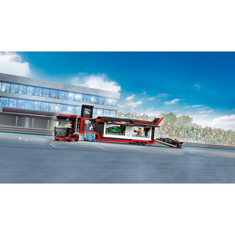 LEGO City F1 Truck with RB20 & AMR24 F1 Cars Toy Racing Transporter Set 60445 - Image 4