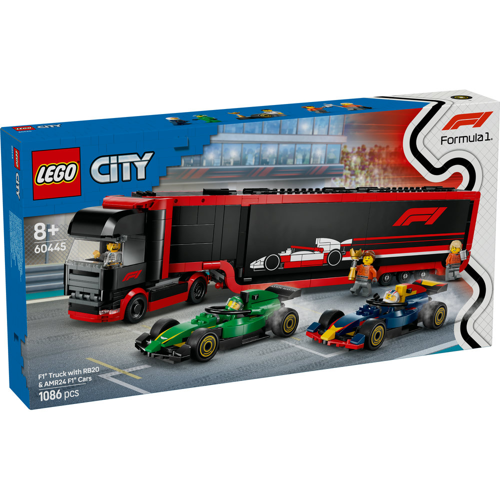 LEGO City F1 Truck with RB20 & AMR24 F1 Cars Toy Racing Transporter Set 60445 - Image 8