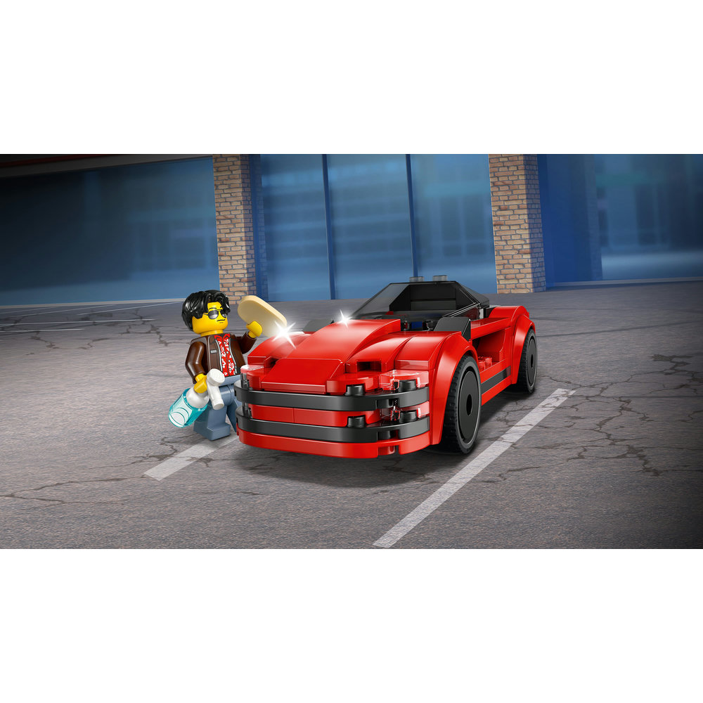 LEGO City Red Sports Car Supercar Toy Vehicle Set 60448 - Image 5