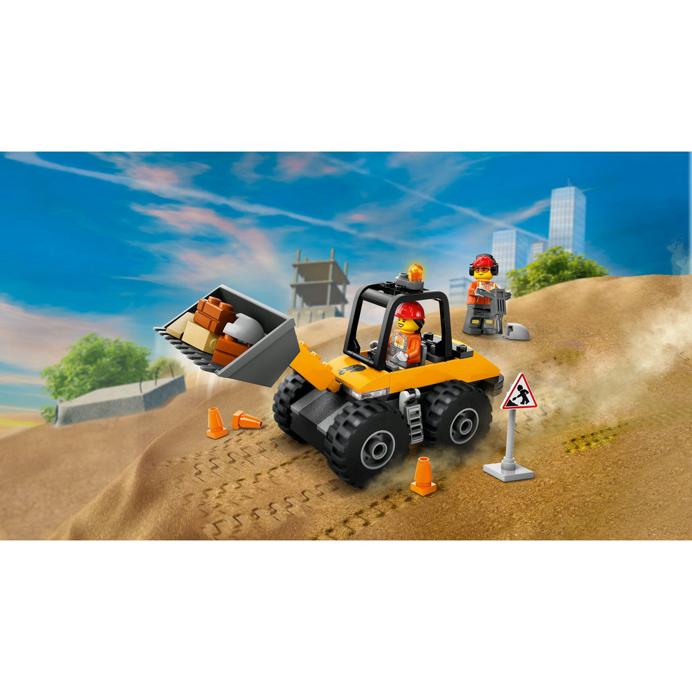 LEGO City Yellow Construction Wheel Loader Buildable Vehicle Set 60450 - Image 3