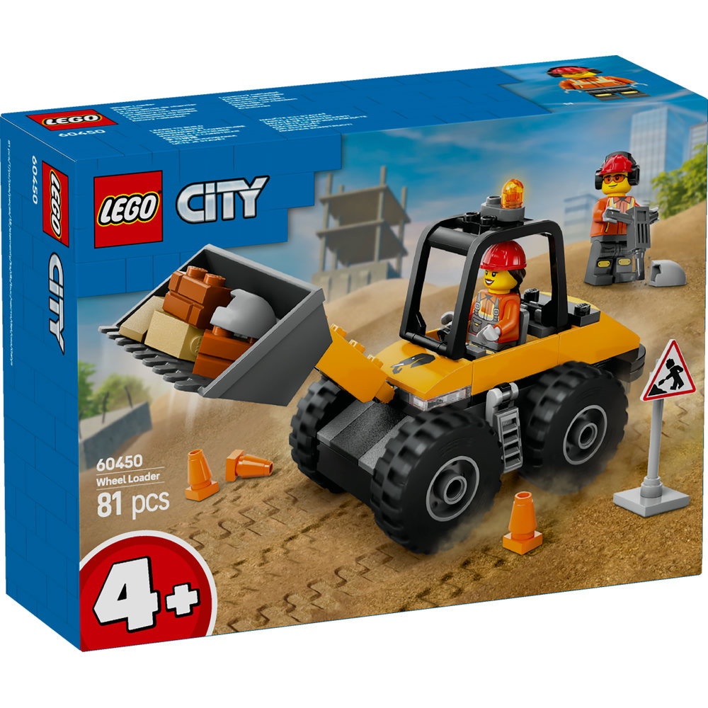 LEGO City Yellow Construction Wheel Loader Buildable Vehicle Set 60450 - Image 8