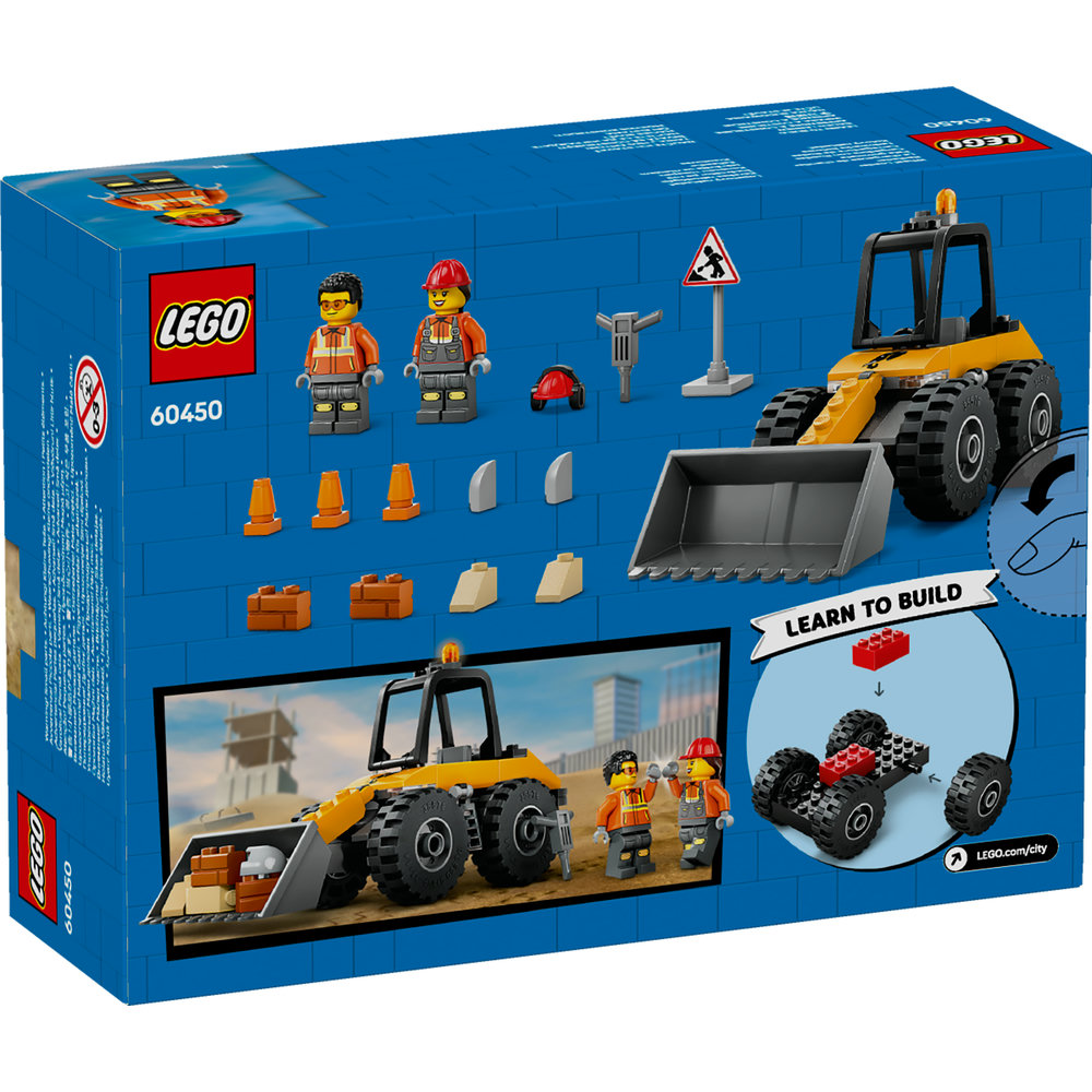 LEGO City Yellow Construction Wheel Loader Buildable Vehicle Set 60450 - Image 9