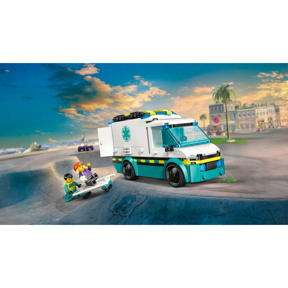 LEGO City Emergency Ambulance Toy Truck Building Set 60451 - Image 3