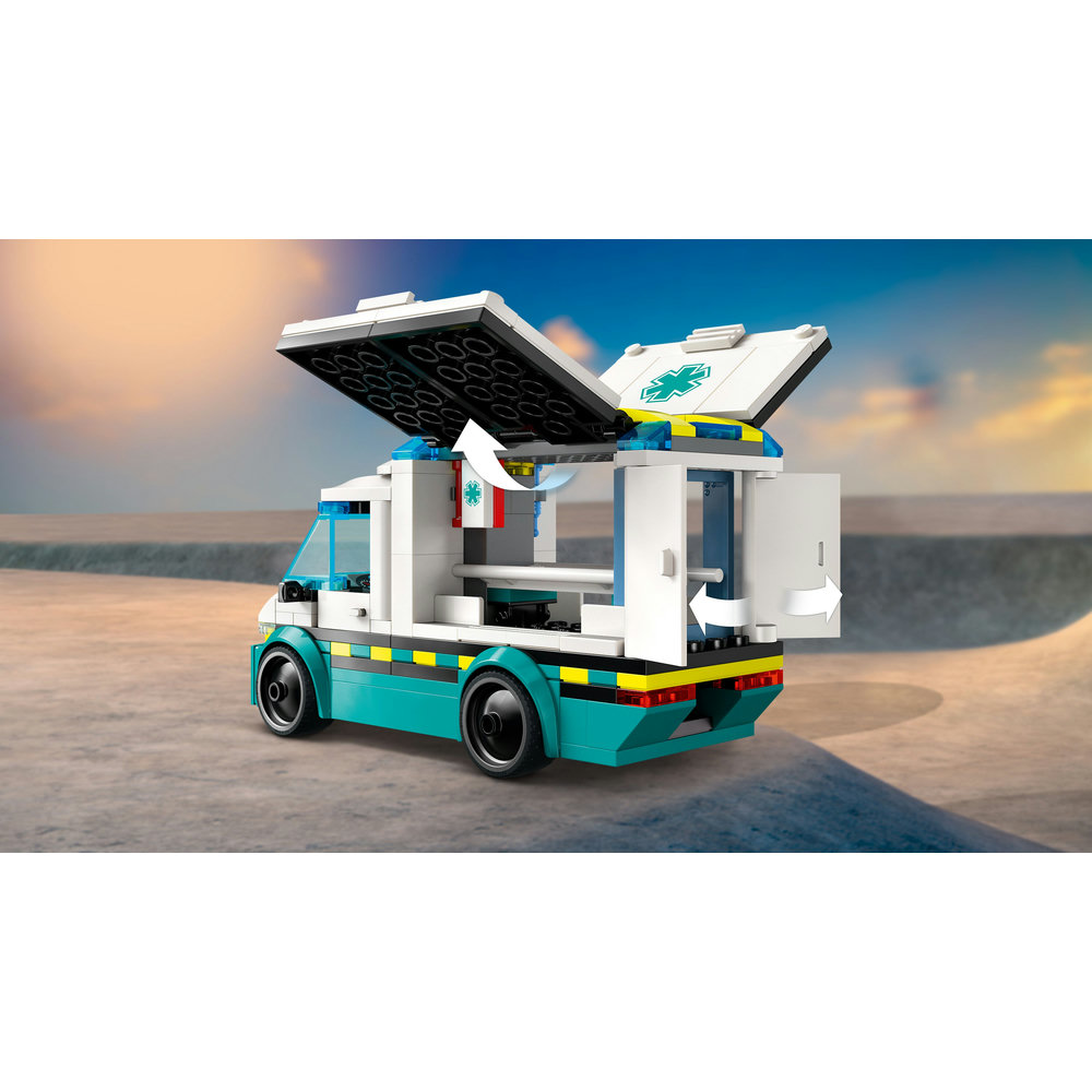 LEGO City Emergency Ambulance Toy Truck Building Set 60451 - Image 5