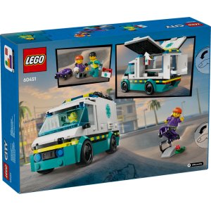 LEGO City Emergency Ambulance Toy Truck Building Set 60451 - Image 9