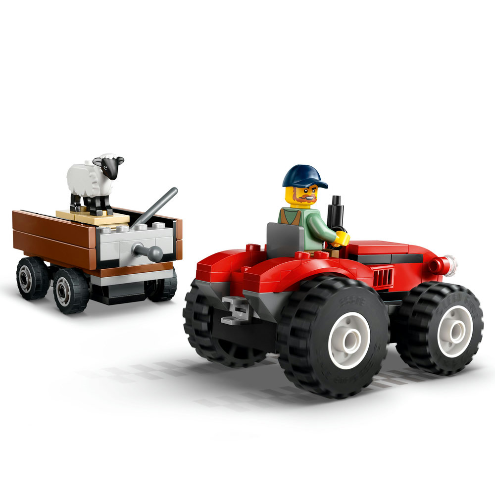 LEGO City Red Farm Tractor with Trailer & Sheep Toy, Playset for Kids 60461 - Image 10