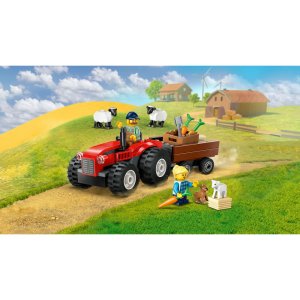 LEGO City Red Farm Tractor with Trailer & Sheep Toy, Playset for Kids 60461 - Image 3