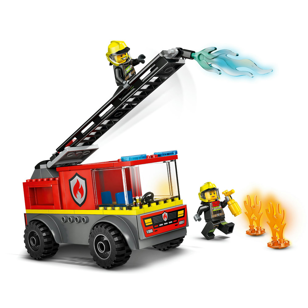 LEGO City Fire Engine with Ladder, Firefighter Toy Vehicle Gift for Kids 60463 - Image 10