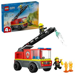 LEGO City Fire Engine with Ladder, Firefighter Toy Vehicle Gift for Kids 60463 - Image 1