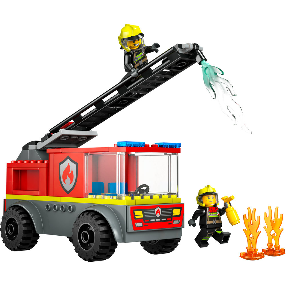 LEGO City Fire Engine with Ladder, Firefighter Toy Vehicle Gift for Kids 60463 - Image 2