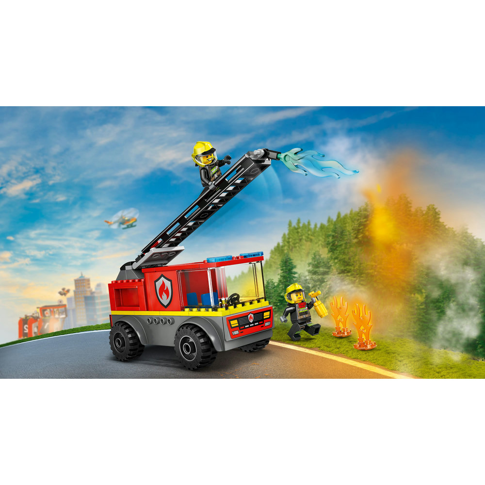 LEGO City Fire Engine with Ladder, Firefighter Toy Vehicle Gift for Kids 60463 - Image 3