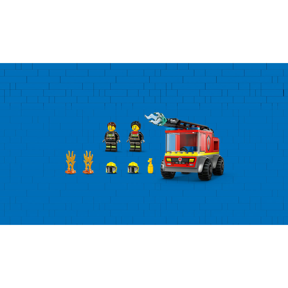 LEGO City Fire Engine with Ladder, Firefighter Toy Vehicle Gift for Kids 60463 - Image 5