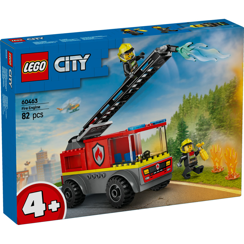 LEGO City Fire Engine with Ladder, Firefighter Toy Vehicle Gift for Kids 60463 - Image 8