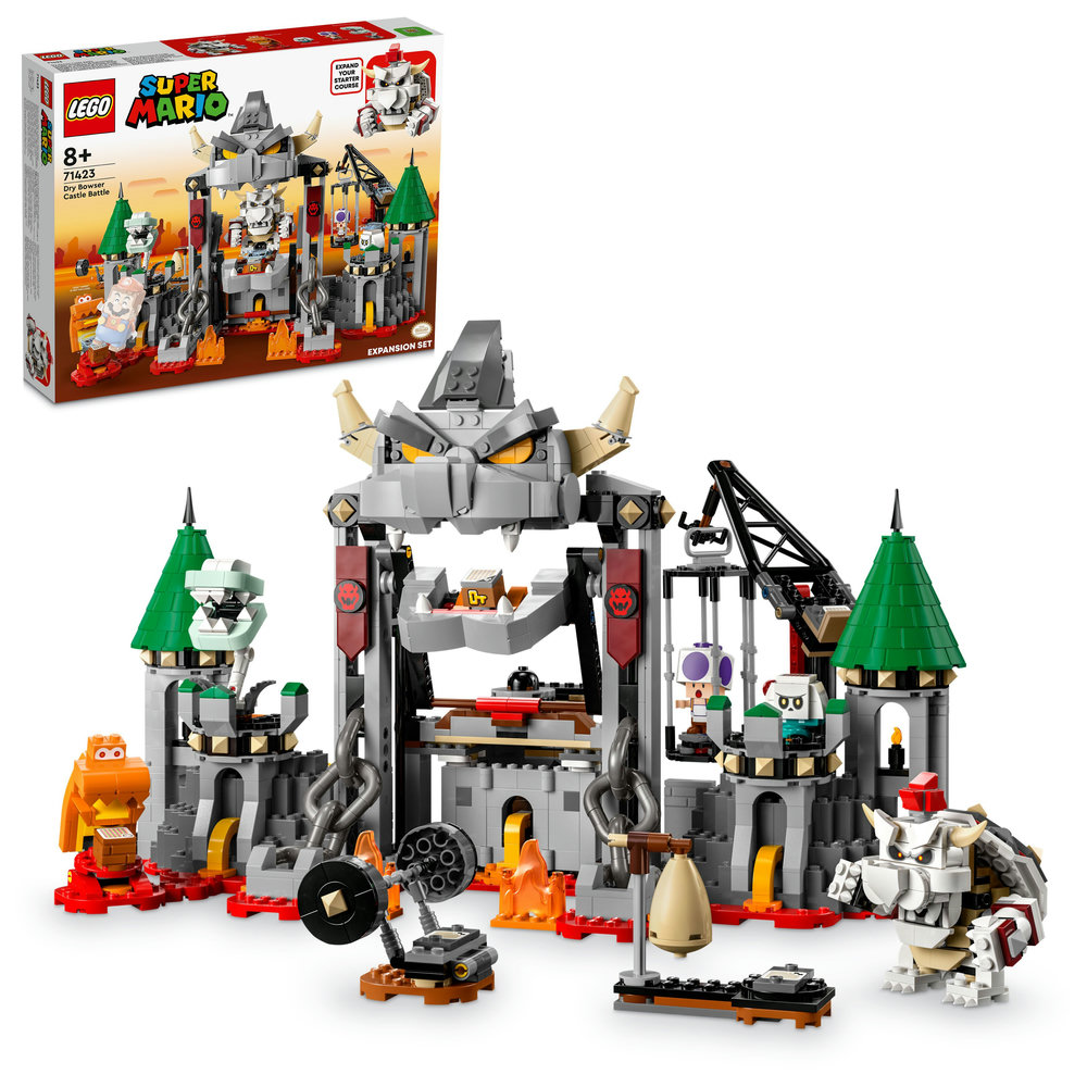 LEGO Super Mario Dry Bowser Castle Battle Expansion Set 71423 (1,321 Pieces) - Image 1