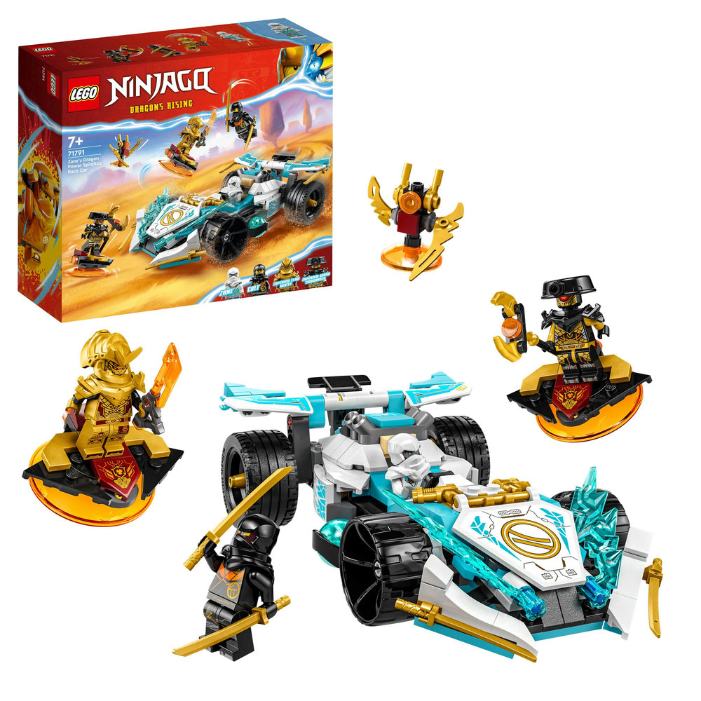 LEGO NINJAGO Zane’s Dragon Power Spinjitzu Racing Car 71791 Building Toy Set (307 Pieces) - Image 1