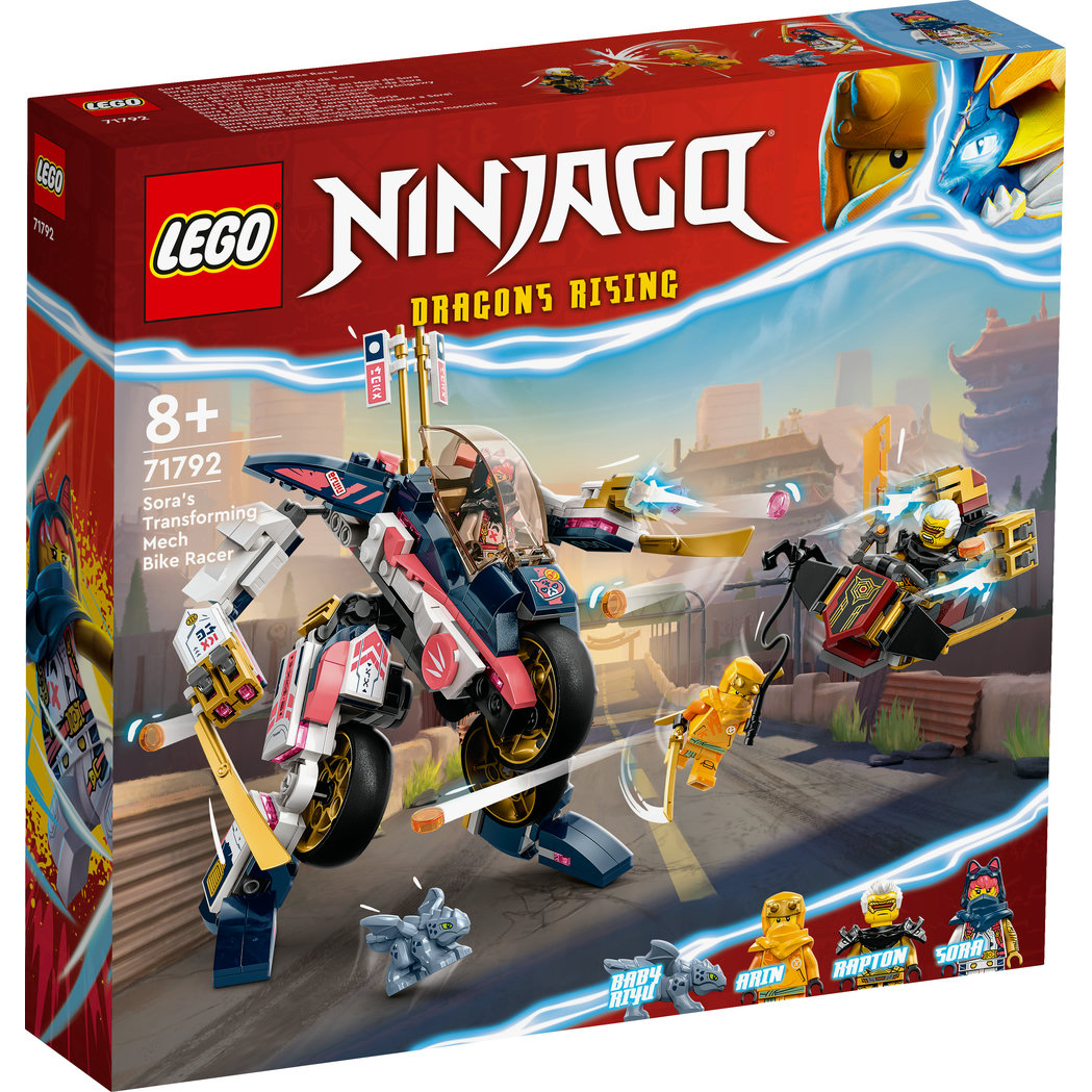 LEGO NINJAGO Sora’s Transforming Mech Bike Racer 71792 Building Toy Set (384 Pcs) - Image 7