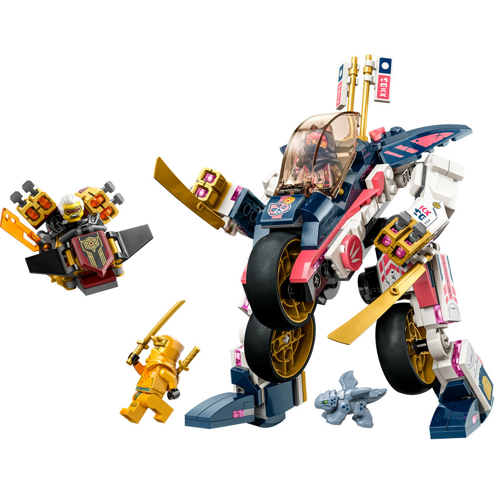 LEGO NINJAGO Sora’s Transforming Mech Bike Racer 71792 Building Toy Set (384 Pcs) (**Damaged Box**) - Image 2