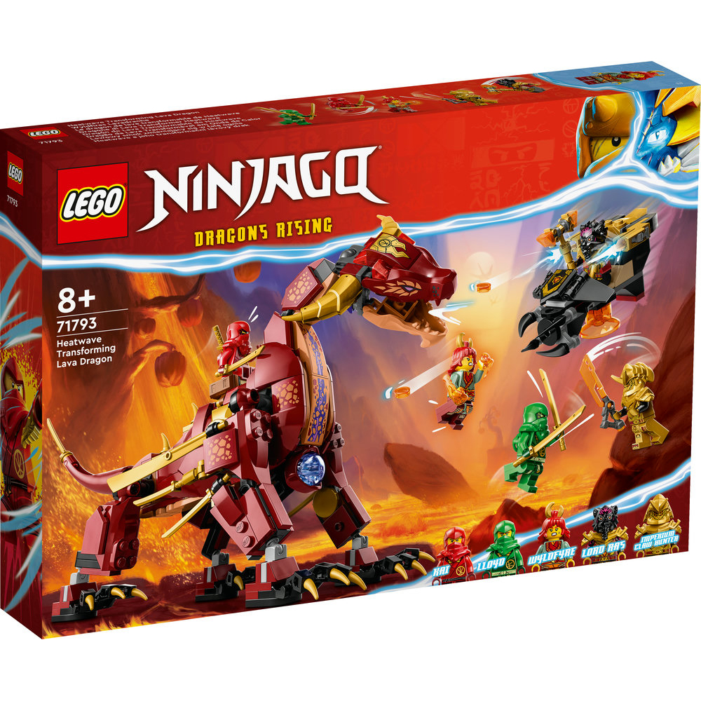LEGO NINJAGO Heatwave Transforming Lava Dragon 71793 Building Toy Set (479 Pieces) - Image 7