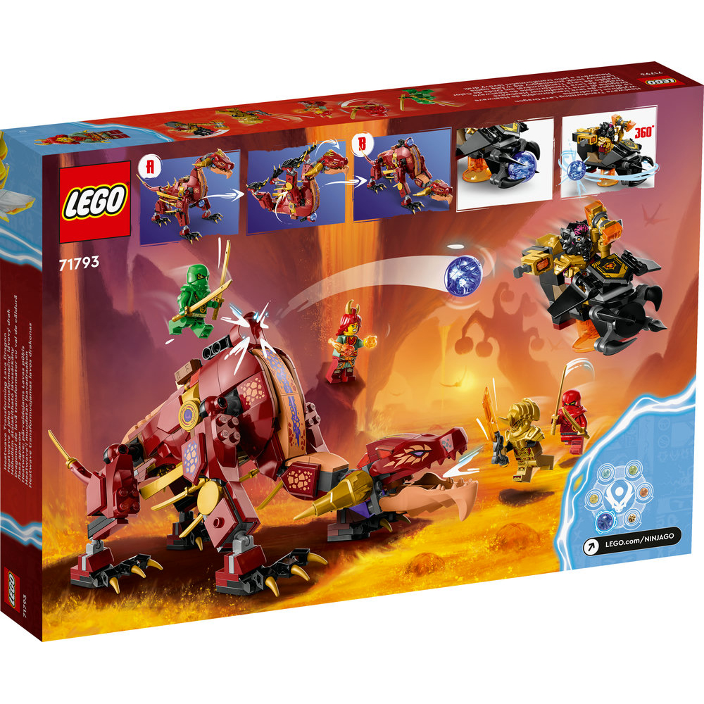 LEGO NINJAGO Heatwave Transforming Lava Dragon 71793 Building Toy Set (479 Pieces) - Image 8