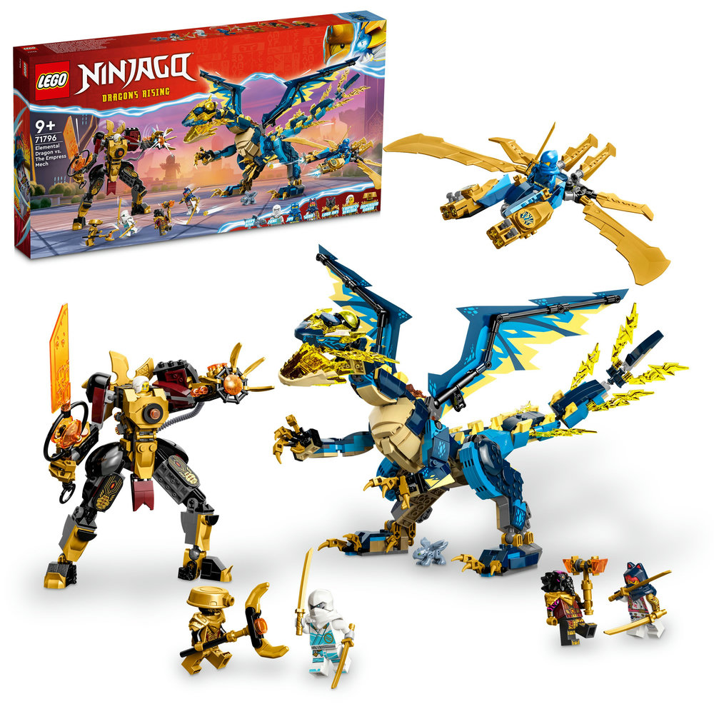 LEGO NINJAGO Elemental Dragon vs. The Empress Mech 71796 Building Toy Set (1,038 Pieces) - Image 1