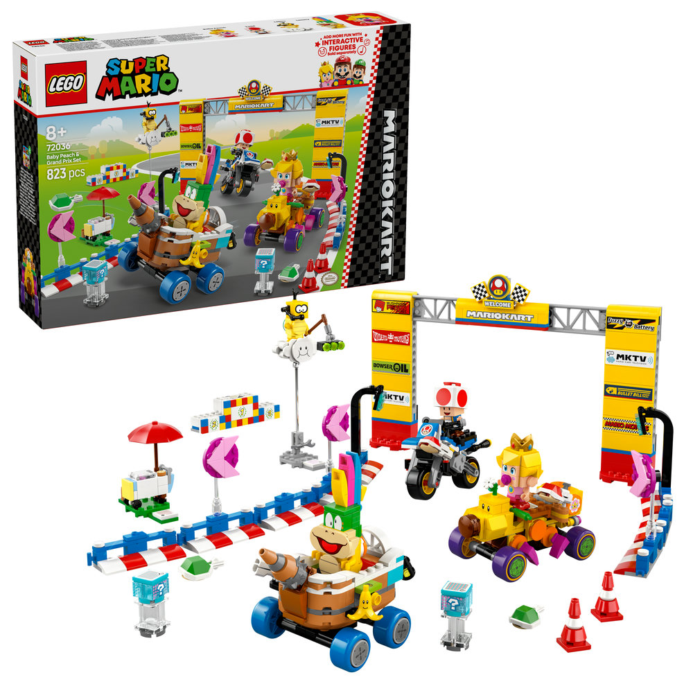LEGO Super Mario: Mario Kart – Baby Peach & Grand Prix Set, Racing Toy 72036 - Image 1