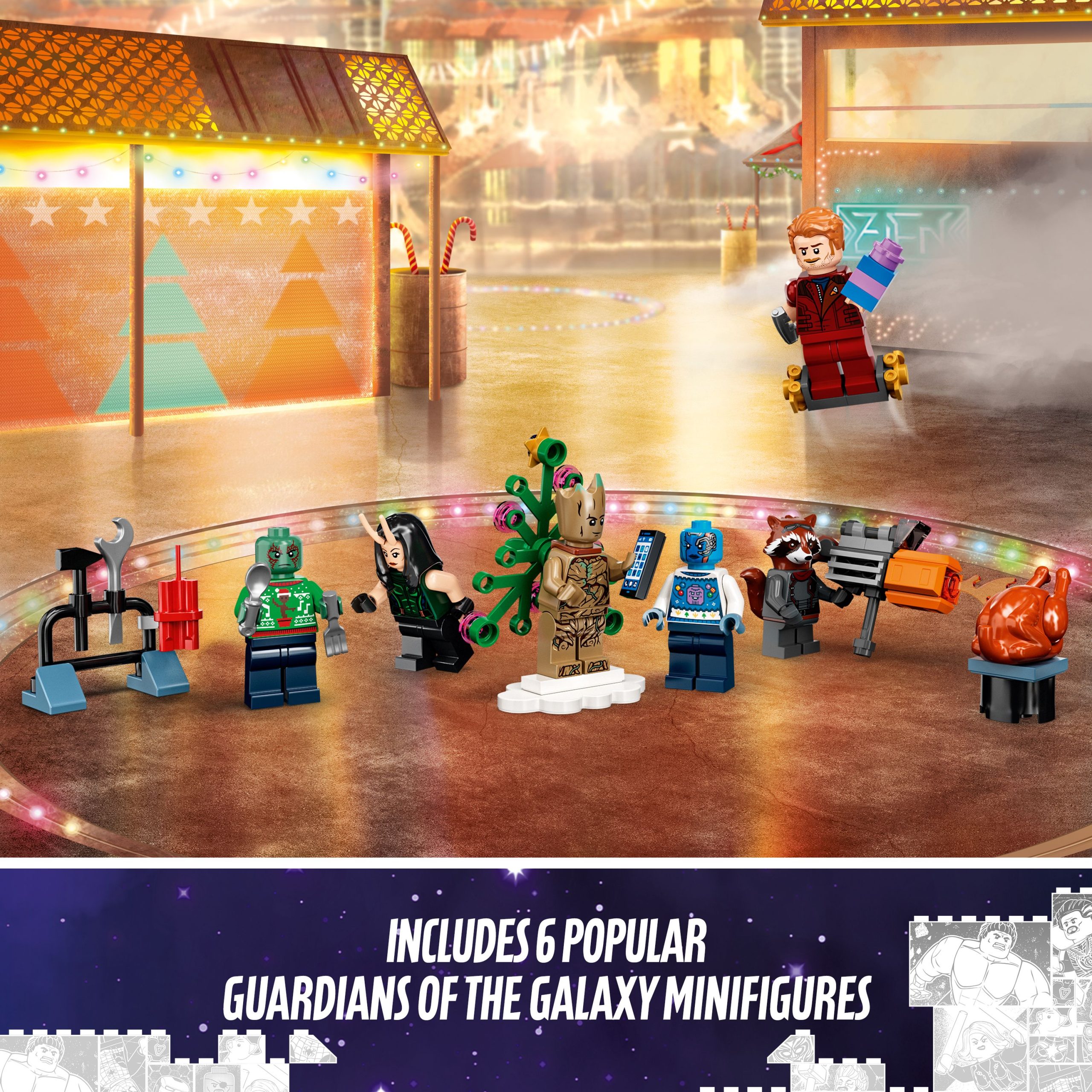 LEGO Marvel Super Heroes Guardians of the Galaxy Advent Calendar 2022 Set 76231 - Image 2