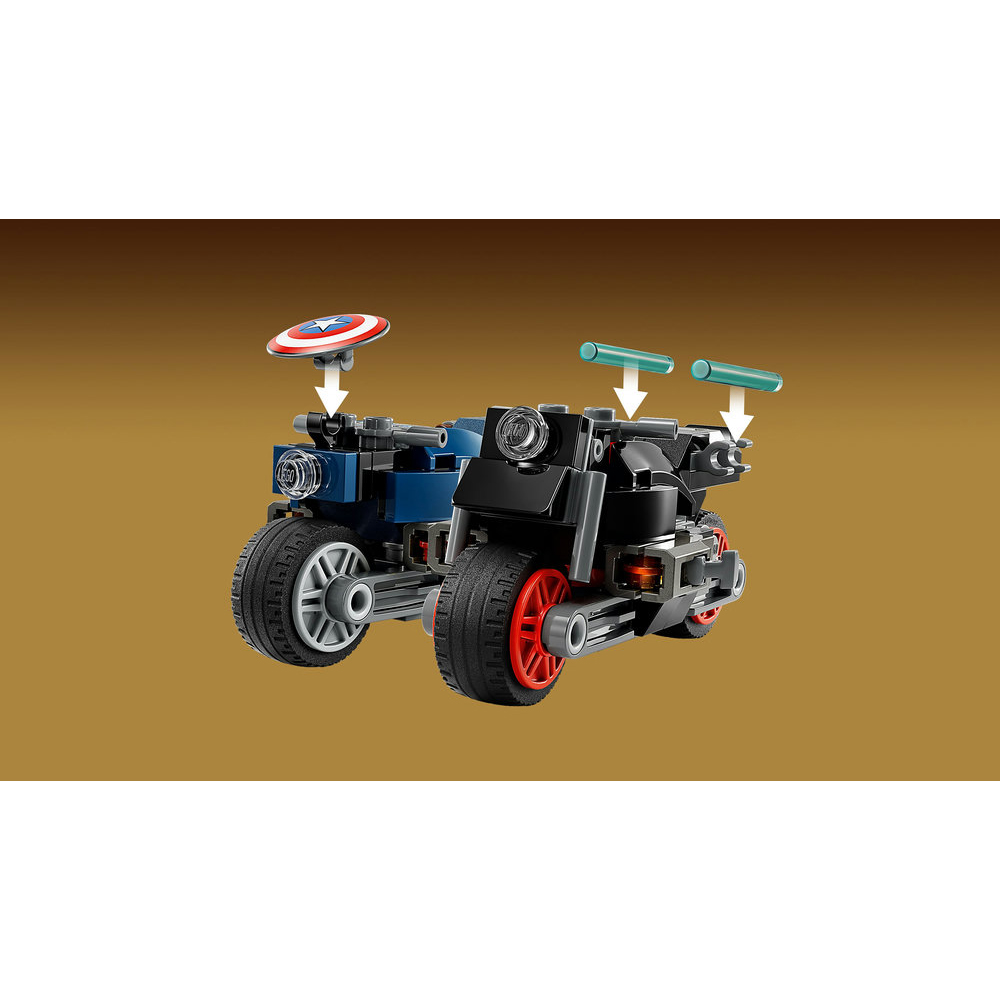 LEGO Marvel Black Widow & Captain America Motorcycles 76260 (130 Pieces) - Image 5