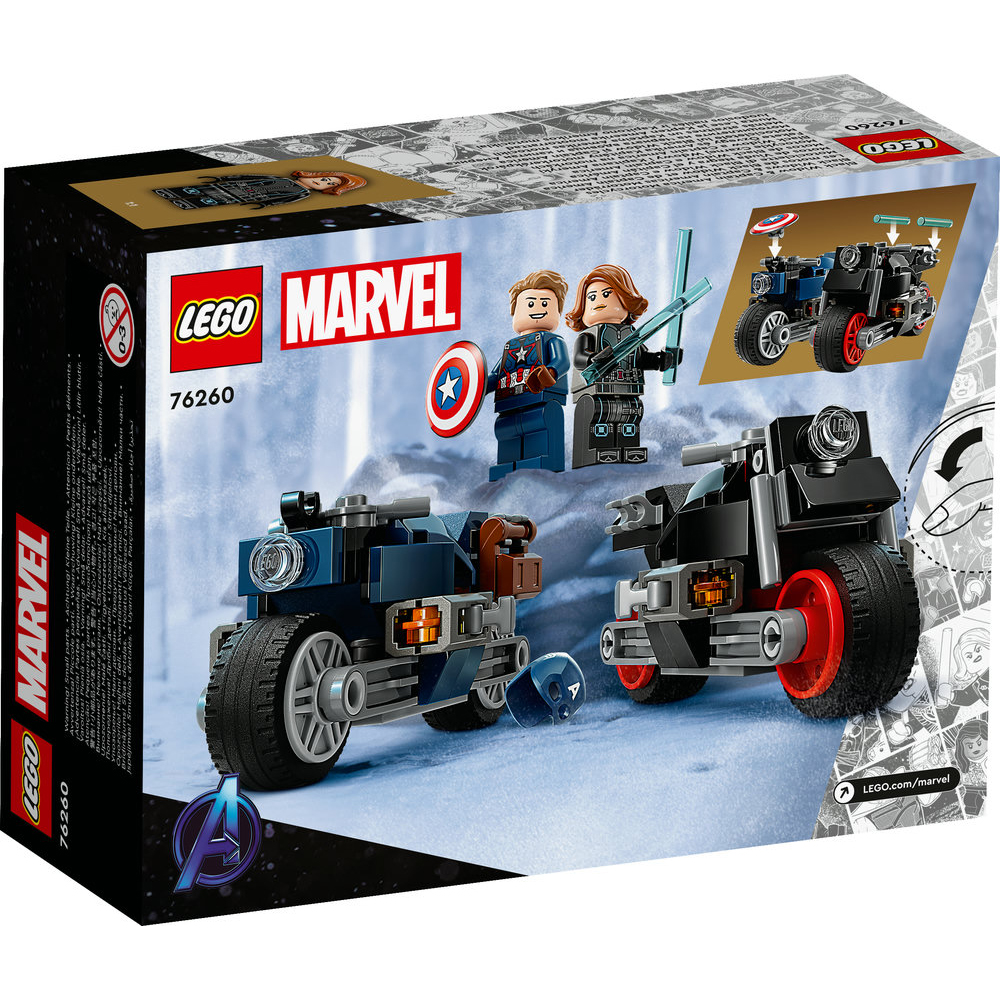LEGO Marvel Black Widow & Captain America Motorcycles 76260 (130 Pieces) - Image 7