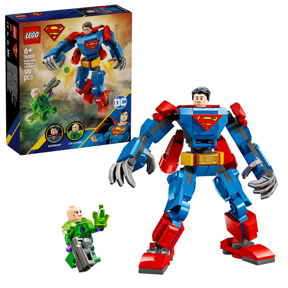 LEGO DC Superman Mech vs. Lex Luthor Super Hero Toy Figure Playset 76302 - Image 1