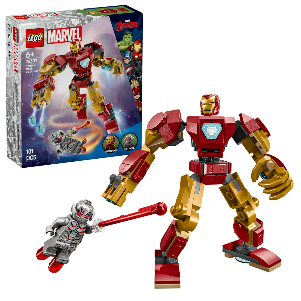 LEGO Marvel Iron Man Mech vs. Ultron Buildable Super Hero Figure Playset 76307 - Image 1
