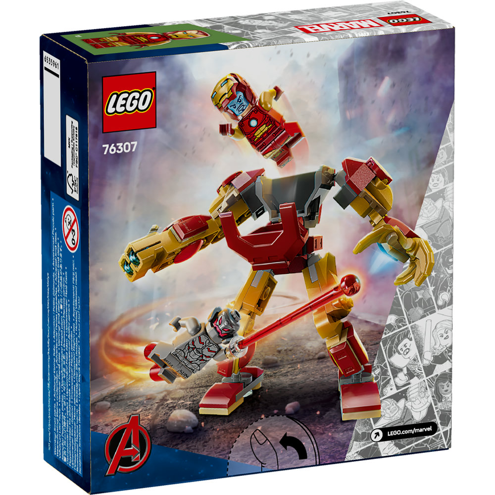 LEGO Marvel Iron Man Mech vs. Ultron Buildable Super Hero Figure Playset 76307 - Image 9