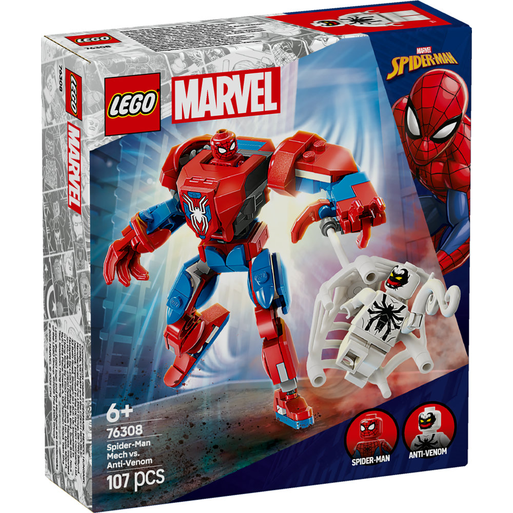 LEGO Marvel Spider-Man Mech vs. Anti-Venom Buildable Toy Figure Set 76308 - Image 8