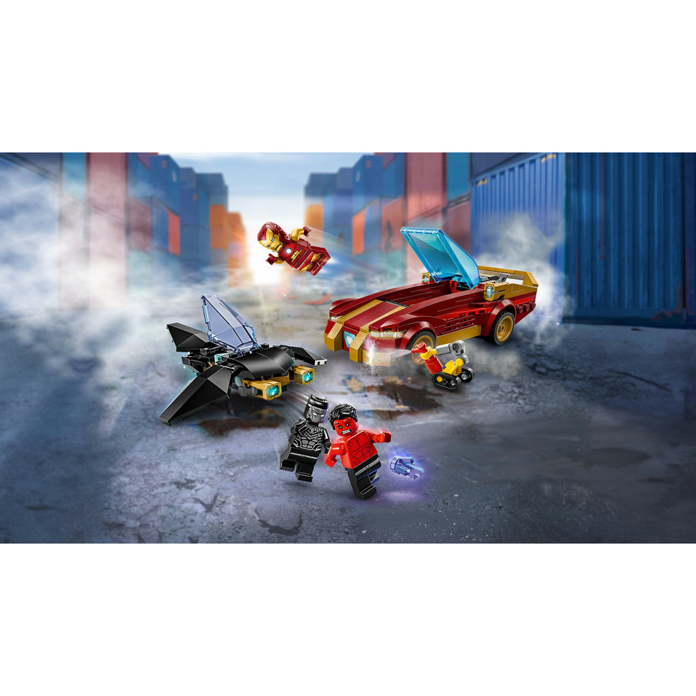 LEGO Marvel Iron Man Car & Black Panther vs. Red Hulk Buildable Playset 76310 - Image 6