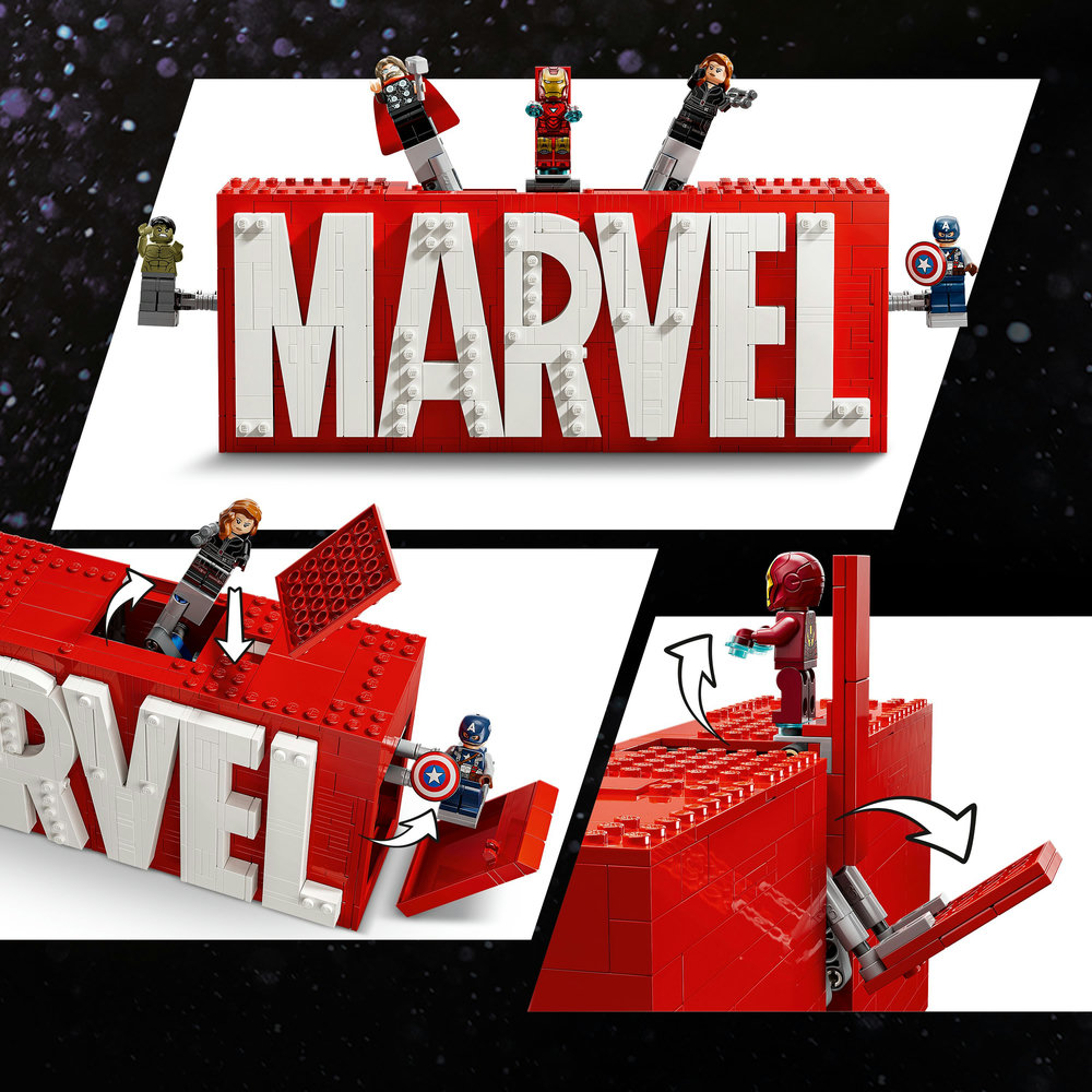 LEGO Marvel: MARVEL Logo & Minifigures Collectible, Buildable Set 76313 - Image 10