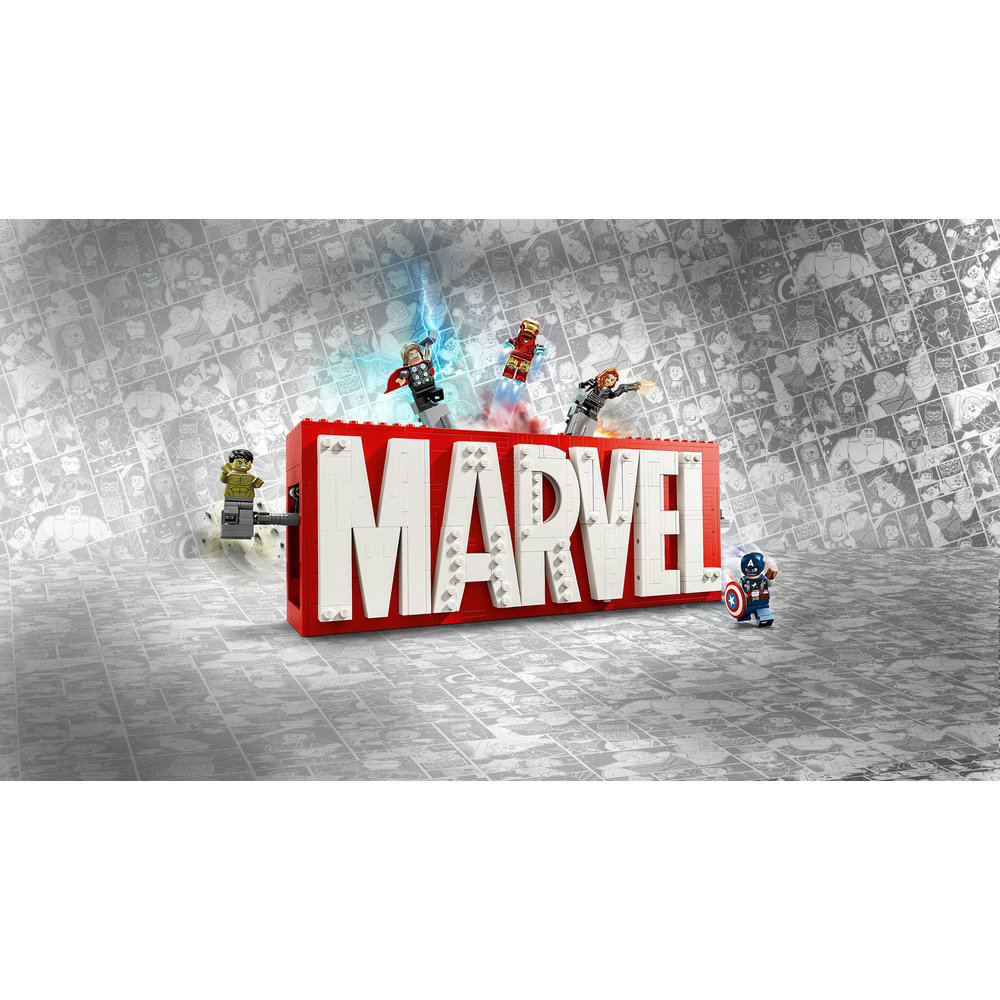 LEGO Marvel: MARVEL Logo & Minifigures Collectible, Buildable Set 76313 - Image 3
