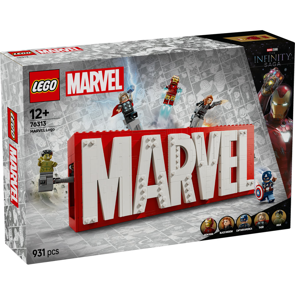 LEGO Marvel: MARVEL Logo & Minifigures Collectible, Buildable Set 76313 - Image 8