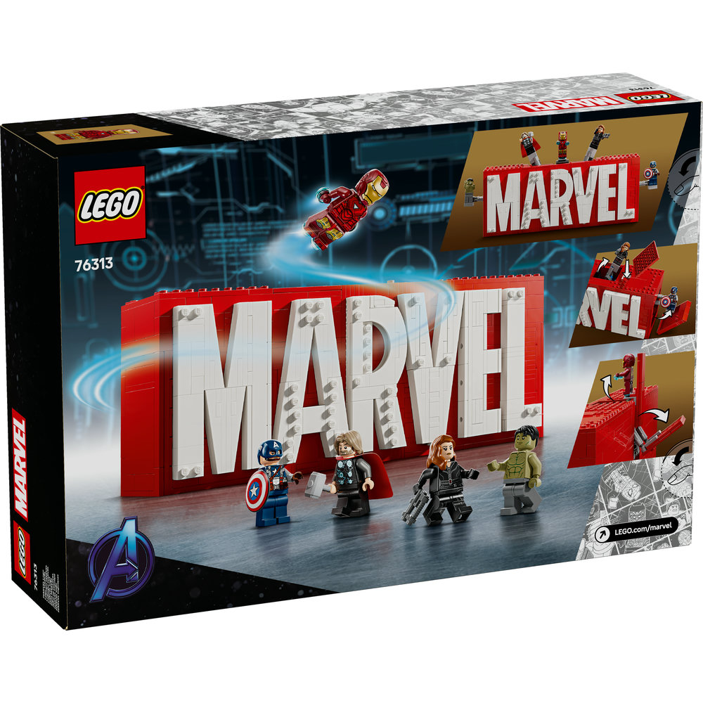 LEGO Marvel: MARVEL Logo & Minifigures Collectible, Buildable Set 76313 - Image 9