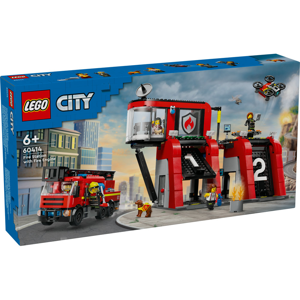 LEGO City Fire Station with Fire Engine Playset 60414 - Image 8
