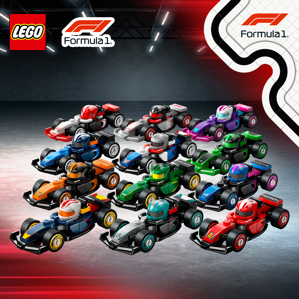 LEGO F1 Collectible Race Cars Collection of 12 Different Cars 71049 – Without Boxes - Image 1