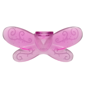 LEGO Accessory Trans-Dark Pink Minifigure Wings Fairy with Silver Dots - Image 1
