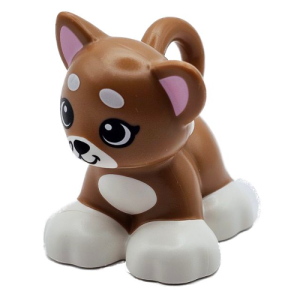 LEGO Animal Duplo Medium Nougat Cat Kitten with White Feet from 10416 - Image 1